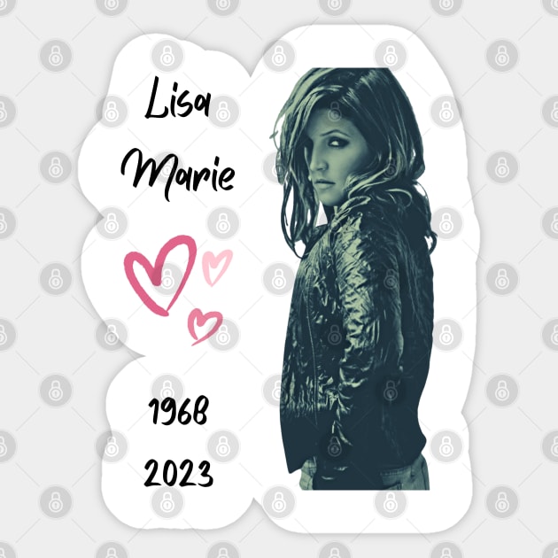 Lisa Marie Presley R.I.P Heartbreaker 1968- 2023 t shirt, coffee mug, hoodie, phone case, apparel T-Shirt Sticker by Museflash